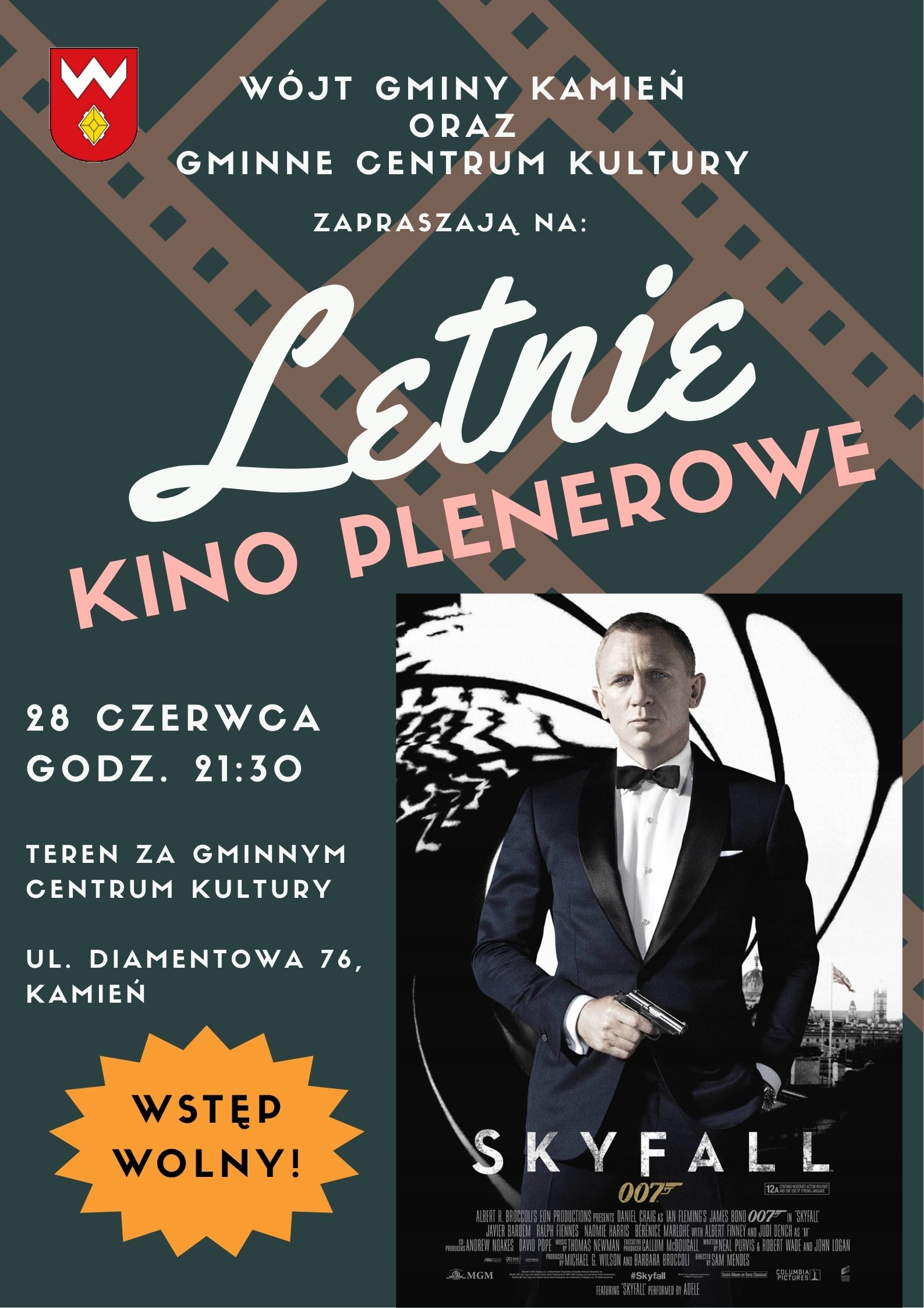 Letnie Kino Plenerowe – 28 czerwca godz. 21.30 teren za GCK Kamień