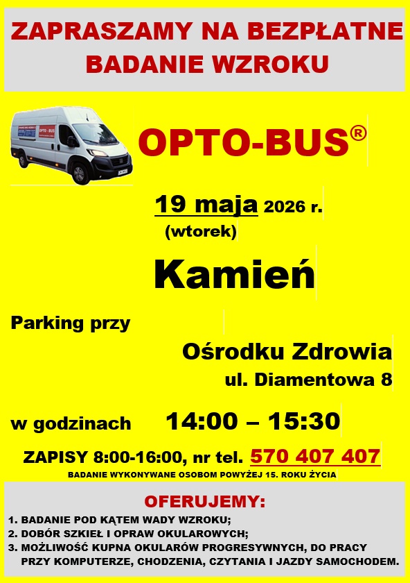 Bezpłatne badania wzroku dla mieszkańców