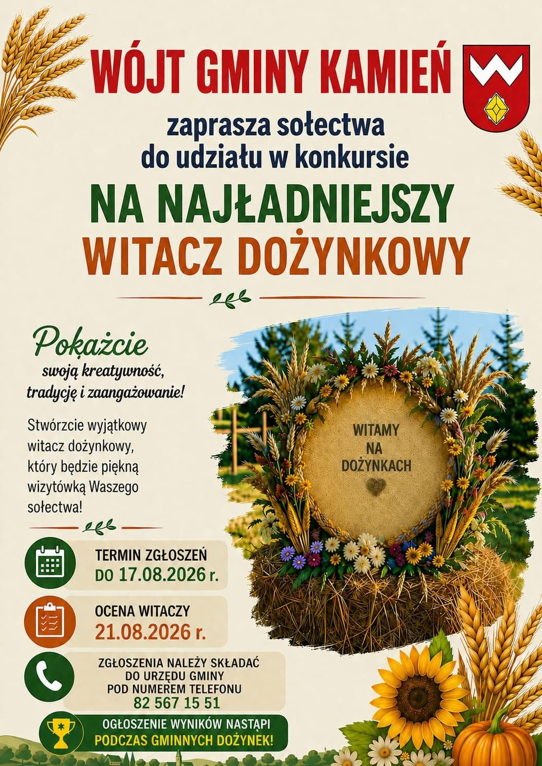 Konkurs na najładniejszy Witacz Dożynkowy